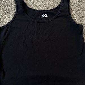 SO Midnight Black Sleeveless Top